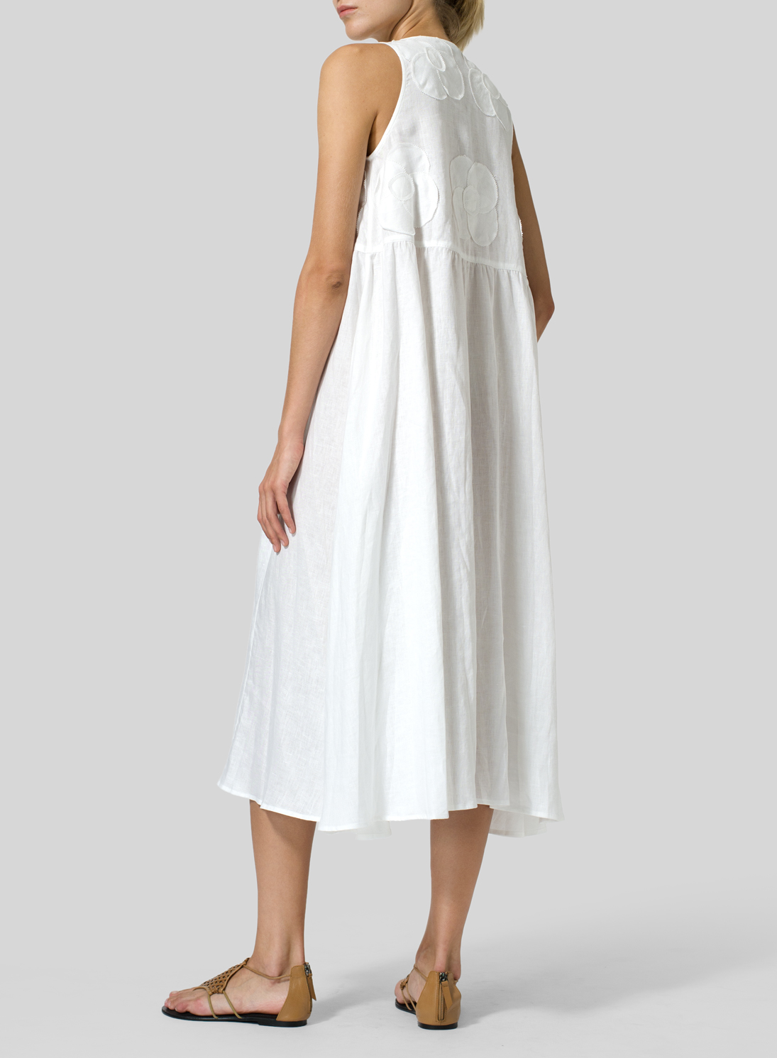 Linen Sleeveless Aline Dress