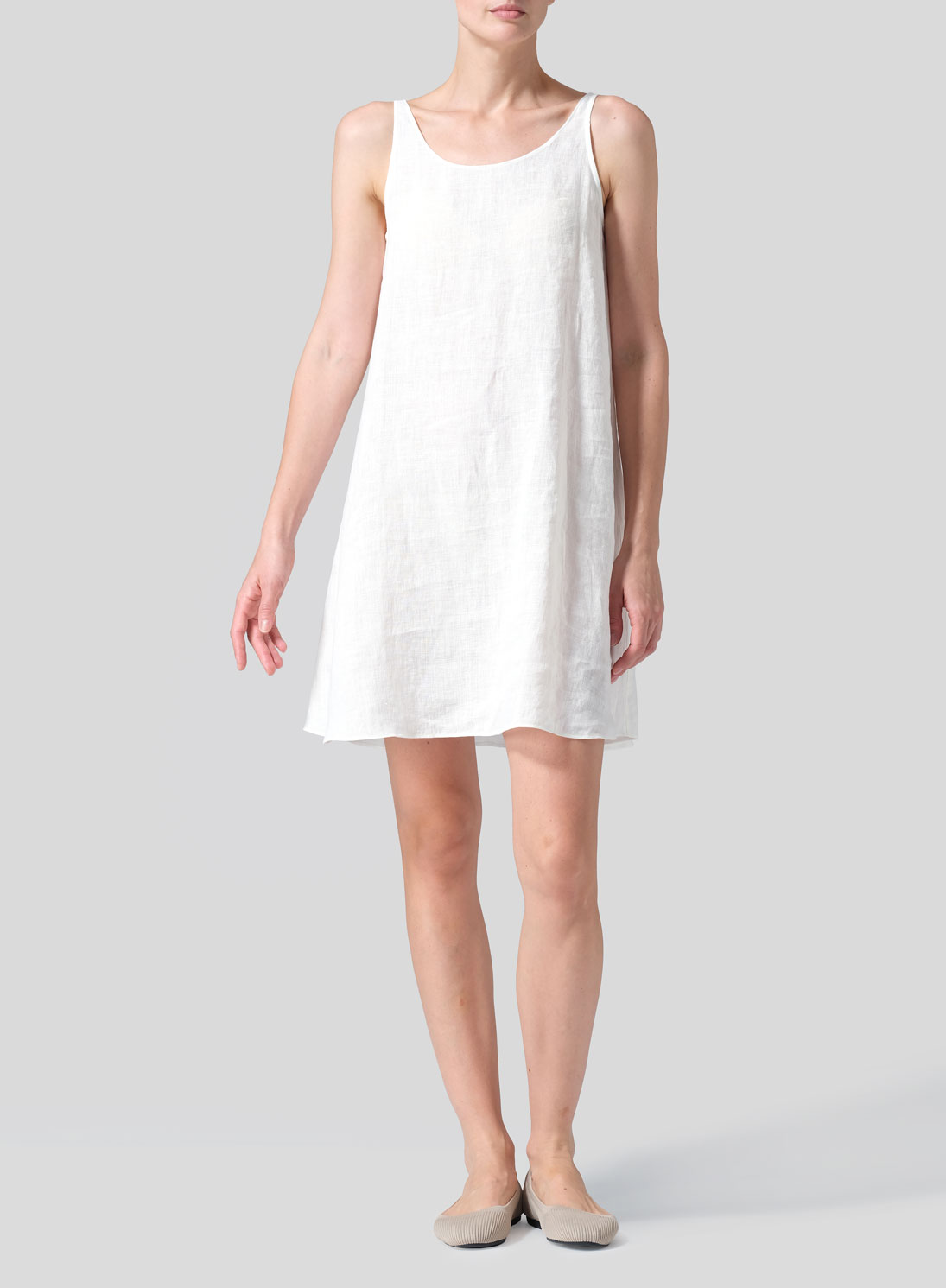 Linen A-Lined Slip Dress