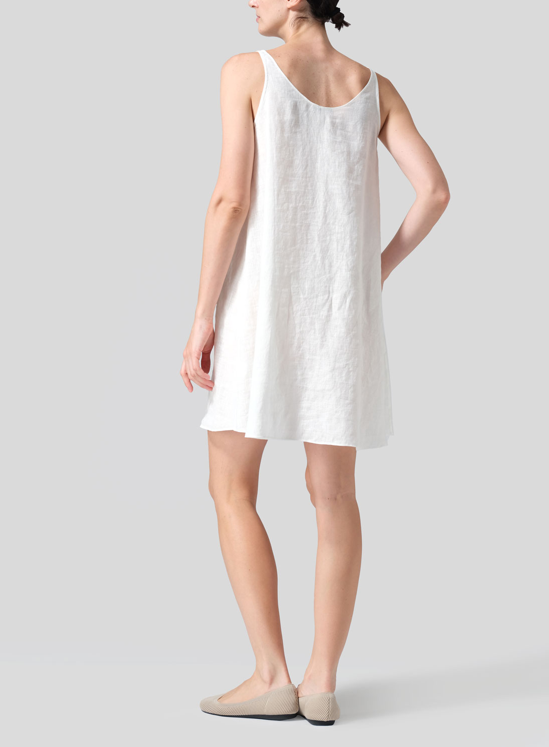 Linen A-Lined Slip Dress
