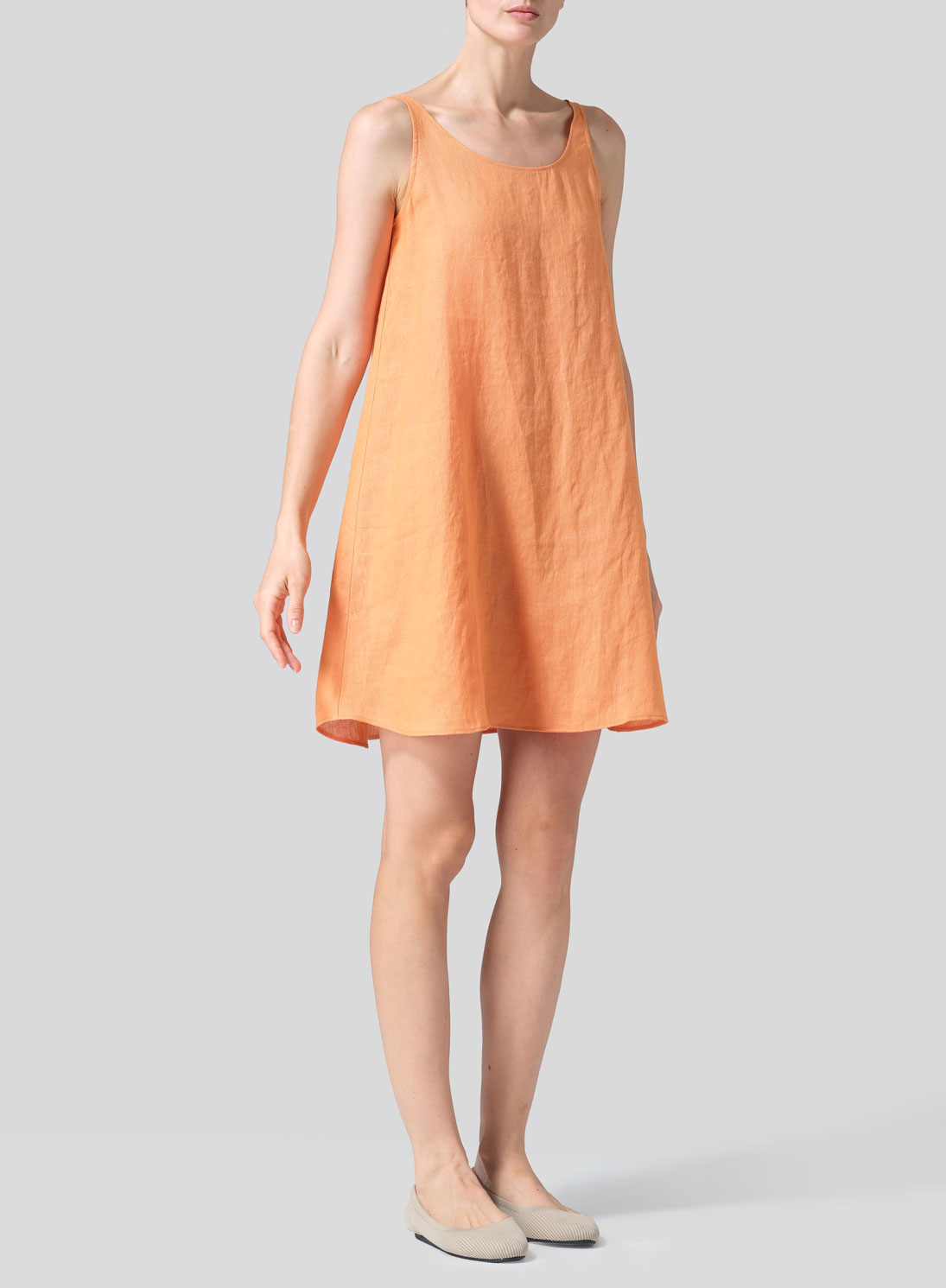 Linen A-Lined Slip Dress