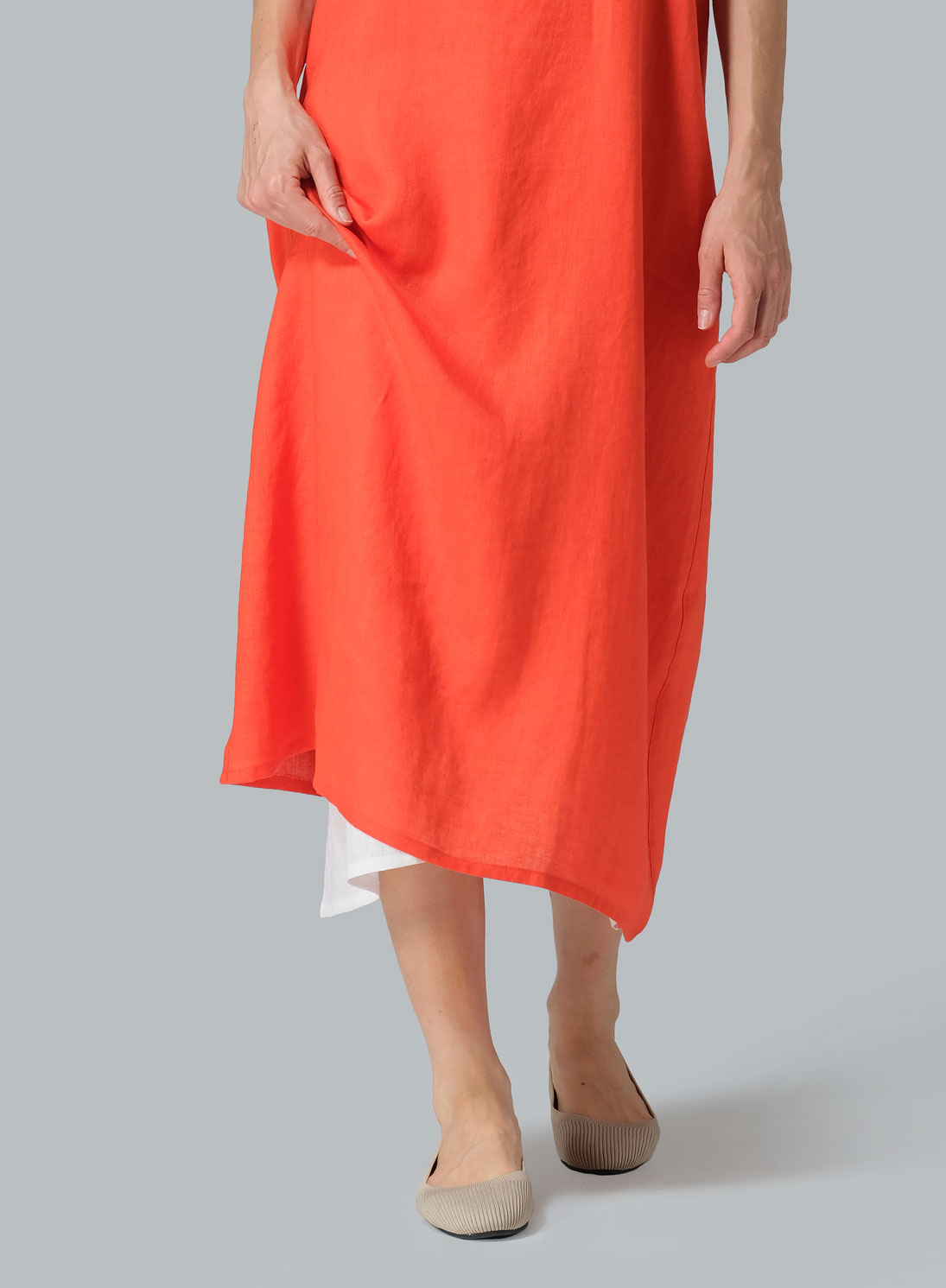 Linen Layering A-line Maxi Dress