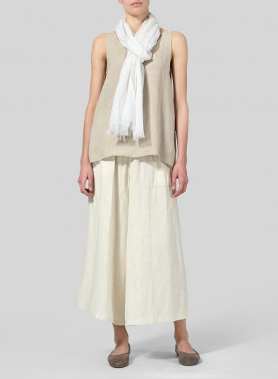 Linen Soft White Scarf