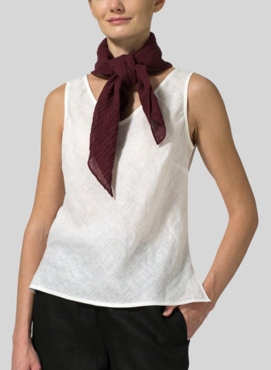 Linen Plum Square Scarf