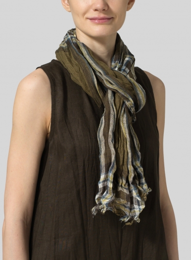 Linen Plaid Scarf 