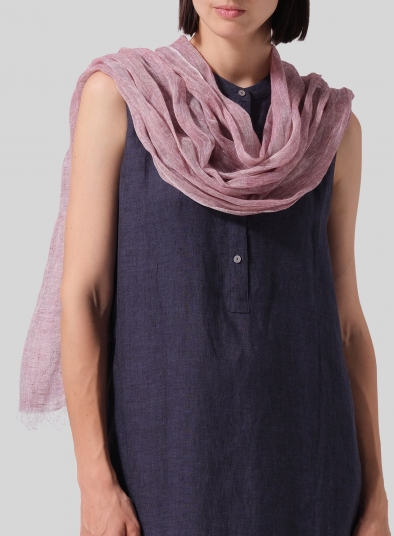 Linen Lightweight Design Burgundy Scarf