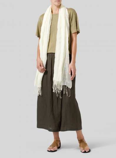 Linen Chunky Wrap Scarf