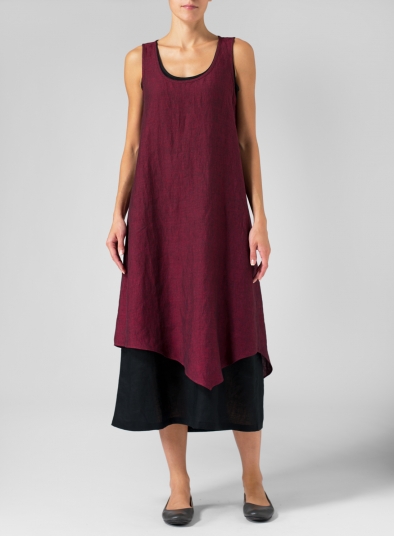 double layer long gown