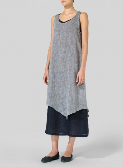 Linen Double Layered Long Dress