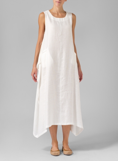 Linen Sleeveless Long Dress