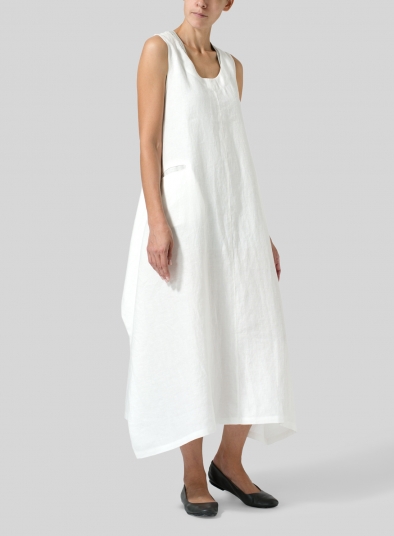 Linen Sleeveless Long Dress