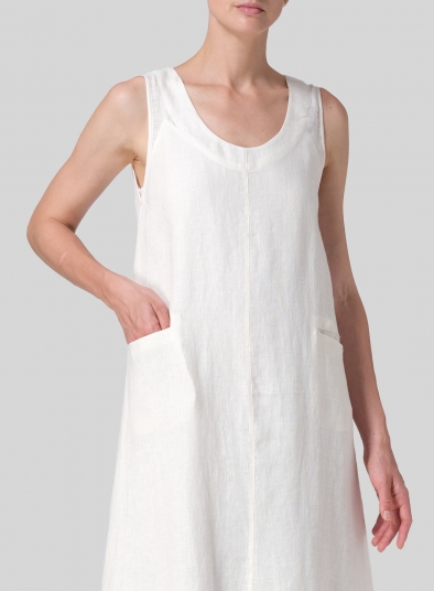 Lightweight Linen Sleeveless Long Dress