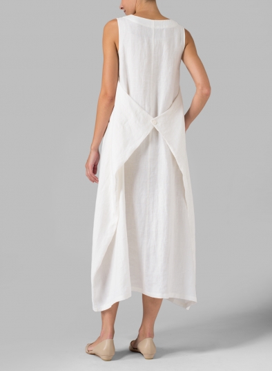 Linen Sleeveless Long Dress