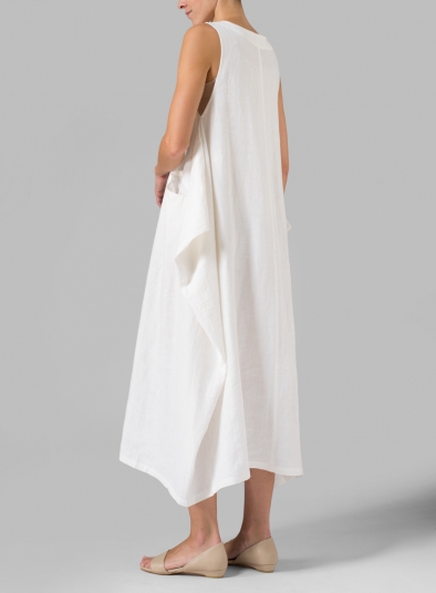 Linen Sleeveless Long Dress