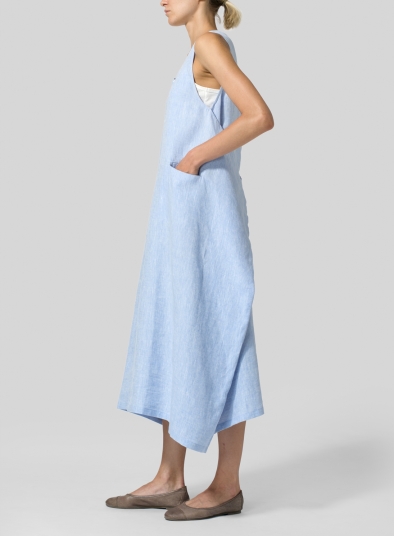 Linen Sleeveless Long Dress