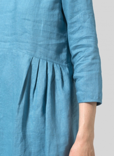 Linen Empire Waist Midi Dress