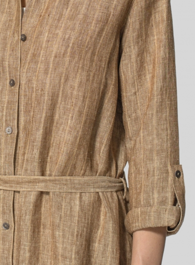 Linen Waist-Tie Dress