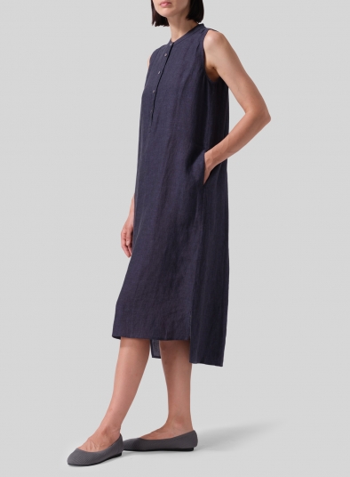 Linen Slip On Dress 