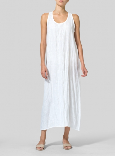 white linen maxi dress plus size