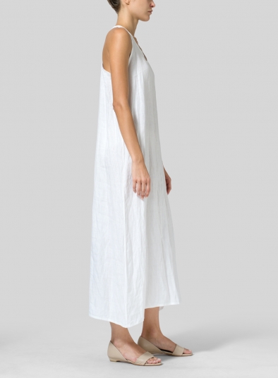 Linen A-line Maxi Dress