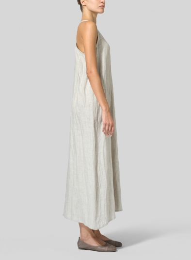 Linen A-line Maxi Dress