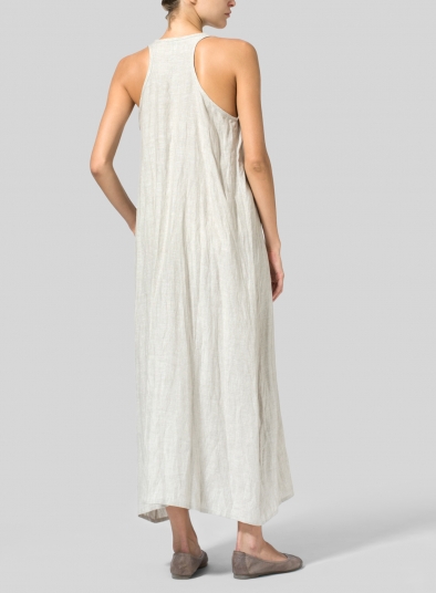 Linen A-line Maxi Dress