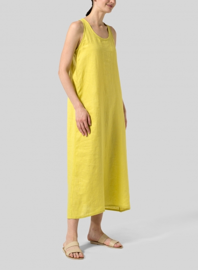 Linen A-line Maxi Dress