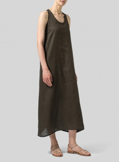 Linen A-line Maxi Dress