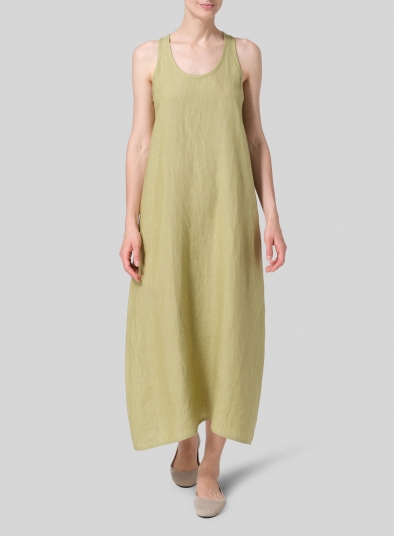 Linen A-line Maxi Dress