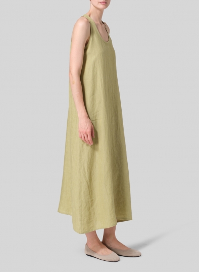 Linen A-line Maxi Dress