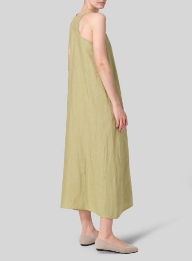 Linen A-line Maxi Dress