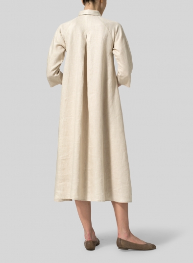 Linen A line Shirt Dress