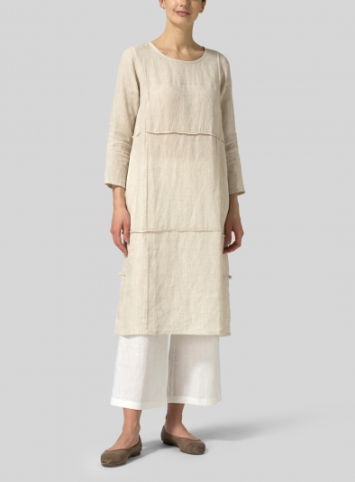 Linen Long Sleeve Dress