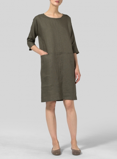 linen straight dress