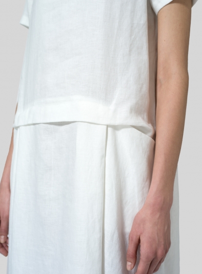 Linen Slip On A-line Dress