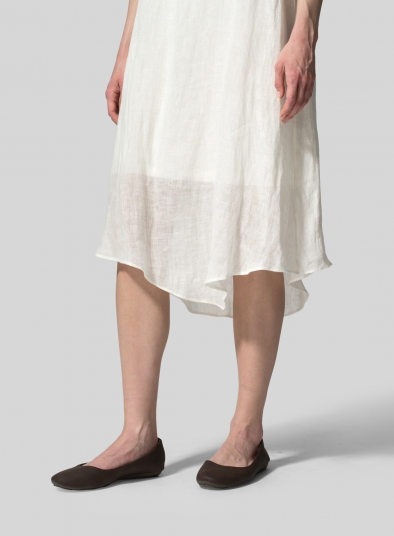 Linen Sleeveless Clear Long Dress