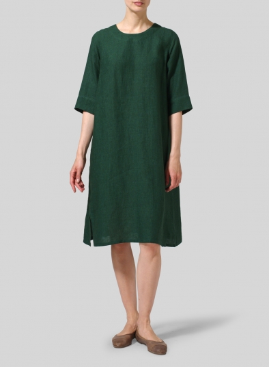 Linen Half Sleeve Dress