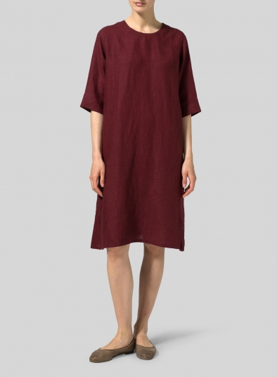 Linen Half Sleeve Dress