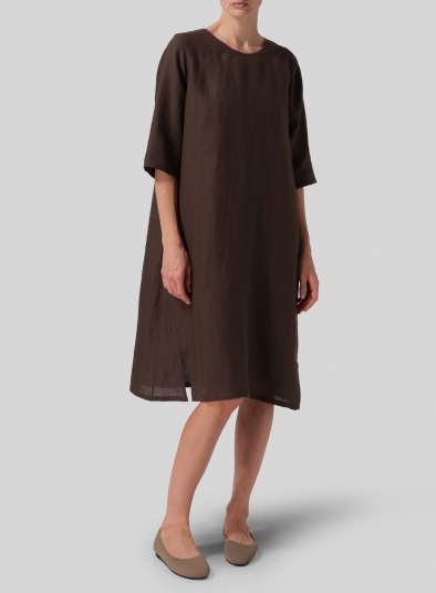 Linen Half Sleeve Dress