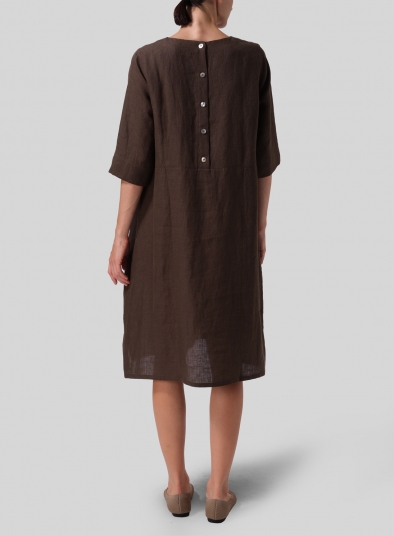 Linen Half Sleeve Dress