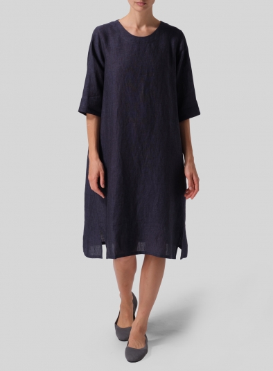 Linen Half Sleeve Dress