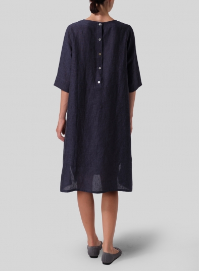 Linen Half Sleeve Dress