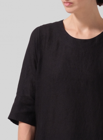 Linen Half Sleeve Dress