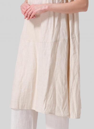 Linen A-line Scoop Neck Tunic