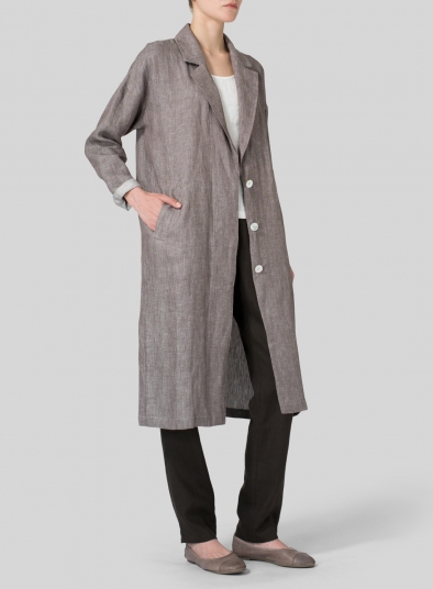 Linen Classic L/Sleeve Long Jacket