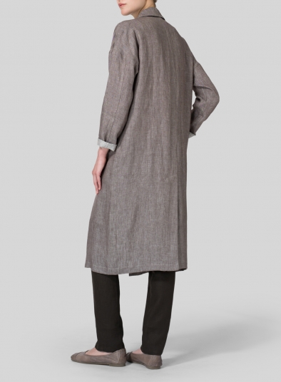 Linen Classic L/Sleeve Long Jacket