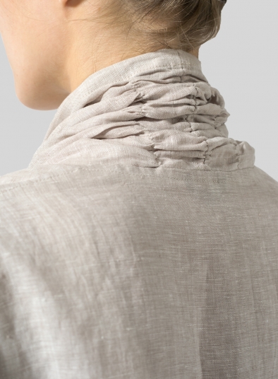 Linen Shawl Collar Jacket