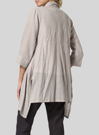 Linen Open Front Jacket