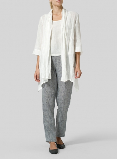 Linen Open Front Jacket