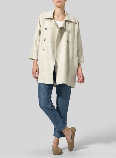 Linen Double Breasted Jacket