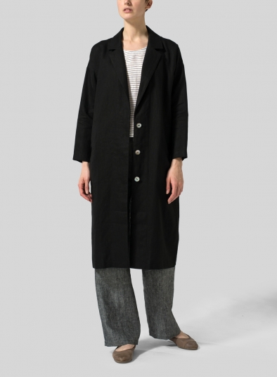 Linen Classic L/Sleeve Long Jacket